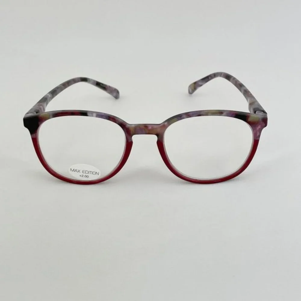 Max Edition +2.00 Rose & Lavender Tortoise Reading Glasses